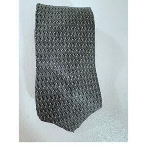 "Nautica" 100% Silk Mens Tie Imported Fabric Grey Silver Black Mexico 60" Office